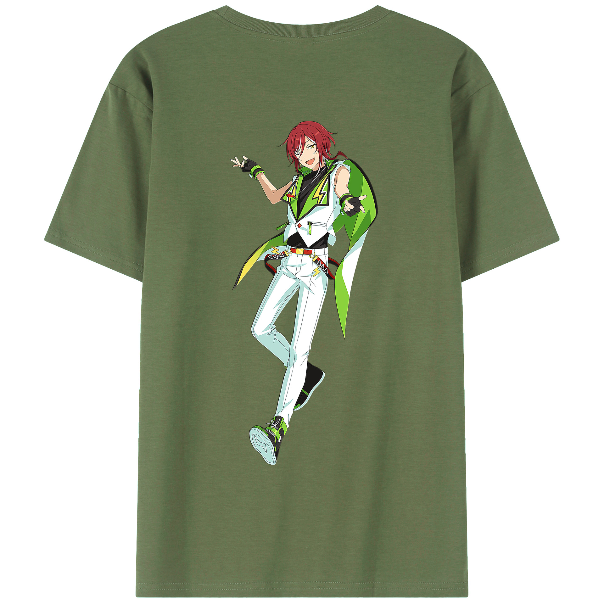 （画像用） あんさんぶるスターズ! Ensemble Stars 綿100％ メンズ半袖Tシャツ（バックプリント） 通気性